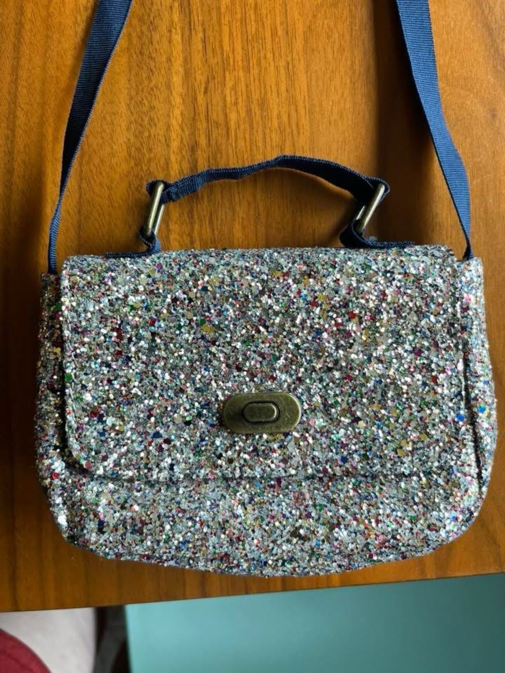 Crewcuts Kids Glitter Crossbody Shoulder Bag - Multicolor